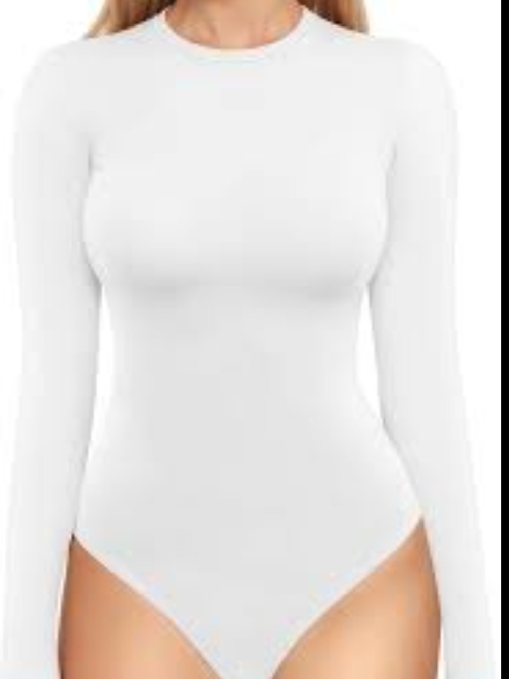 MANGOPOP Crew Neck Long Sleeve Bodysuit